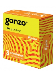 Ароматизированные презервативы Ganzo Juice - 3 шт. - Ganzo - купить с доставкой в Новочебоксарске
