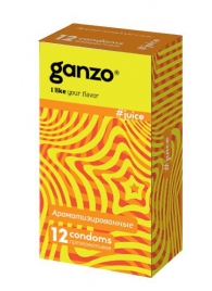 Ароматизированные презервативы Ganzo Juice - 12 шт. - Ganzo - купить с доставкой в Новочебоксарске