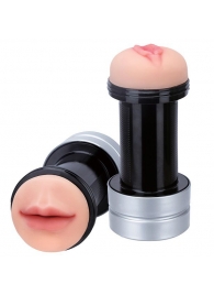Двусторонний мастурбатор REALSTUFF 2 IN 1 HUMMER MOUTH   VAGINA - ротик и вагина - Dream Toys - в Новочебоксарске купить с доставкой