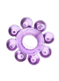 Мягкая фиолетовая гелевая насадка - Toyfa Basic - в Новочебоксарске купить с доставкой