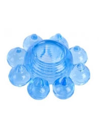 Голубая гелевая насадка-цветок - Toyfa Basic - в Новочебоксарске купить с доставкой