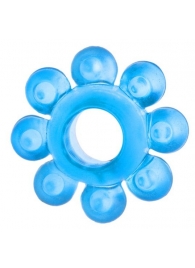 Голубая гелевая насадка-цветок - Toyfa Basic - в Новочебоксарске купить с доставкой