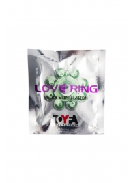 Зеленое эрекционное кольцо-цветок - Toyfa Basic - в Новочебоксарске купить с доставкой