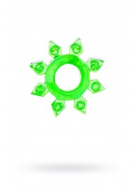 Зеленое эрекционное кольцо-звезда - Toyfa Basic - в Новочебоксарске купить с доставкой