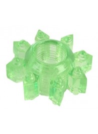 Зеленое эрекционное кольцо-звезда - Toyfa Basic - в Новочебоксарске купить с доставкой