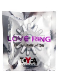 Прозрачное гелевое эрекционное кольцо с шипиками - Toyfa Basic - в Новочебоксарске купить с доставкой