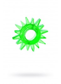 Зеленое эрекционное кольцо-солнце - Toyfa Basic - в Новочебоксарске купить с доставкой