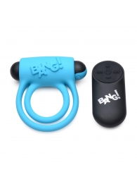 Голубое эрекционное виброкольцо 28X Remote Control Vibrating Cock Ring   Bullet - XR Brands - в Новочебоксарске купить с доставкой