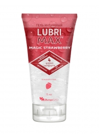 Интимный гель-смазка на водной основе Lubrimax Magic Strawberry - 75 мл. - ИнтелБИО - купить с доставкой в Новочебоксарске