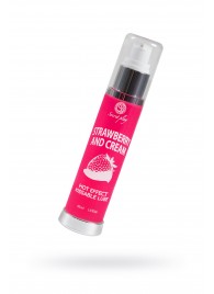 Массажное масло 2-в-1 с разогревающим эффектом и вкусом клубники со сливками - 50 мл. - Secret Play - купить с доставкой в Новочебоксарске