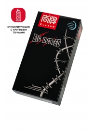 Презервативы с точками Elasun Big Dotted - 10 шт. - Elasun - купить с доставкой в Новочебоксарске