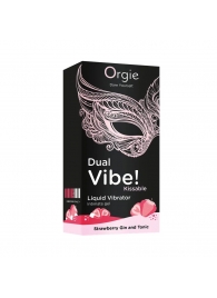 Съедобный жидкий вибратор Dual Vibe! со вкусом клубничного джина с тоником - 15 мл. - ORGIE - купить с доставкой в Новочебоксарске