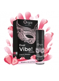 Съедобный жидкий вибратор Dual Vibe! со вкусом клубничного джина с тоником - 15 мл. - ORGIE - купить с доставкой в Новочебоксарске