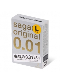 Презервативы Sagami Original 0.01 L-size увеличенного размера - 2 шт. - Sagami - купить с доставкой в Новочебоксарске
