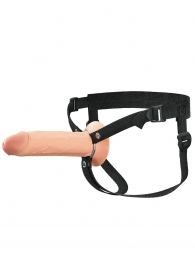 Полый страпон на ремнях 8’’ Hollow Silicone Strap-on - Pipedream - купить с доставкой в Новочебоксарске