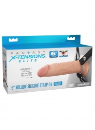 Полый страпон на ремнях 6’’ Hollow Silicone Strap-on - Pipedream - купить с доставкой в Новочебоксарске