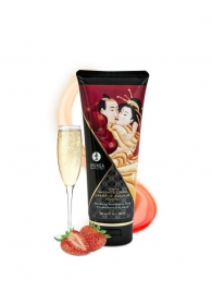 Массажный крем для тела с ароматом клубники и шампанского Sparkling Strawberry Wine - 200 мл. - Shunga - купить с доставкой в Новочебоксарске