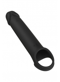 Черная насадка-удлинитель с вибрацией Vibrating Extender With Remote - Dream Toys - в Новочебоксарске купить с доставкой
