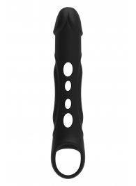 Черная насадка-удлинитель Vibrating Extender With Remote с вибрацией - Dream Toys - в Новочебоксарске купить с доставкой