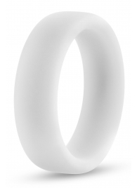 Белое люминесцентное эрекционное кольцо Silicone Glo Cock Ring - Blush Novelties - в Новочебоксарске купить с доставкой
