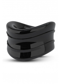 Черное эрекционное кольцо на мошонку Beef Ball Stretcher Snug - Blush Novelties - в Новочебоксарске купить с доставкой