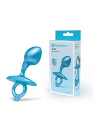 Голубая анальная пробка для массажа простаты Bulb Silicone Prostate Plug - 10,7 см. - b-Vibe - в Новочебоксарске купить с доставкой
