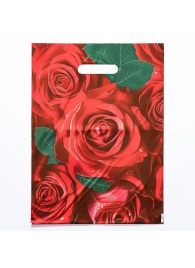 Пакет с цветочным принтом и вырубной ручкой (30х40 см) - Сима-Ленд - купить с доставкой в Новочебоксарске