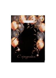 Пакет с вырубной ручкой и принтом в виде шариков (30х40 см) - Сима-Ленд - купить с доставкой в Новочебоксарске