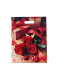 Пакет с принтом в виде роз (31х40 см) - Сима-Ленд - купить с доставкой в Новочебоксарске