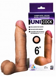 Насадка для страпона фаллической формы UNICOCK 6  - 18 см. - LOVETOY (А-Полимер) - купить с доставкой в Новочебоксарске