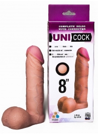 Фаллическая насадка для страпона UNICOCK 8  - 20 см. - LOVETOY (А-Полимер) - купить с доставкой в Новочебоксарске