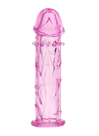 Розовая насадка фаллической формы - 12,5 см. - A-toys - в Новочебоксарске купить с доставкой