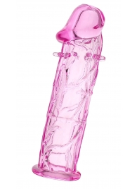 Розовая насадка фаллической формы - 12,5 см. - A-toys - в Новочебоксарске купить с доставкой