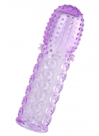 Фиолетовая рельефная насадка на пенис - 13,5 см. - A-toys - в Новочебоксарске купить с доставкой