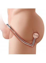 Кольцо на пенис с анальным стимулятором Stainless Steel Anal Hook   Cock Ring - BlueLine - в Новочебоксарске купить с доставкой