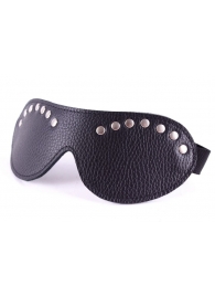 Черная маска с декором - БДСМ Арсенал - купить с доставкой в Новочебоксарске