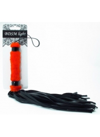 Нежная плеть с красным мехом BDSM Light - 43 см. - БДСМ Арсенал - купить с доставкой в Новочебоксарске