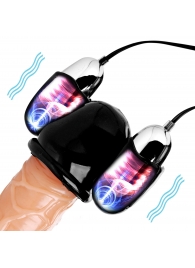 Черная стимулирующая насадка для головки полового члена Multi Speed Vibrating Penis Head Teaser - XR Brands - в Новочебоксарске купить с доставкой