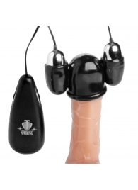 Черная стимулирующая насадка для головки полового члена Multi Speed Vibrating Penis Head Teaser - XR Brands - в Новочебоксарске купить с доставкой