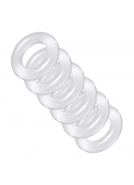 Комплект из 6 прозрачных эрекционных колец Ring Master Custom Ball Stretcher Kit - XR Brands - в Новочебоксарске купить с доставкой