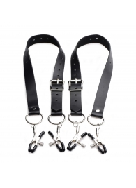 Ремни с зажимами для половых губ Spread Labia Spreader Straps with Clamps - XR Brands - купить с доставкой в Новочебоксарске
