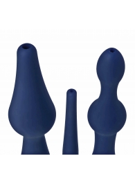 Набор из 3 универсальных насадок для анального душа Universal 3 Piece Silicone Enema Attachment Set - XR Brands - купить с доставкой в Новочебоксарске