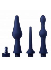 Набор из 3 универсальных насадок для анального душа Universal 3 Piece Silicone Enema Attachment Set - XR Brands - купить с доставкой в Новочебоксарске