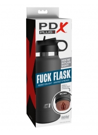 Смуглый мастурбатор-вагина в корпусе-бутылке F*ck Flask - Pipedream - в Новочебоксарске купить с доставкой