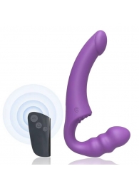 Фиолетовый безремневой страпон Straples Strap-On Dildo - Erokay - купить с доставкой в Новочебоксарске
