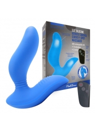 Синий вибромассажер простаты 3,5’’ Remote Control Curve P-spot Massager - 12 см. - Erokay - в Новочебоксарске купить с доставкой