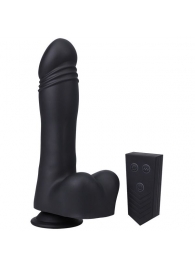 Черная мини-машина на присоске Piston Thruster - Doc Johnson - купить с доставкой в Новочебоксарске