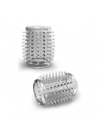 Прозрачная насадка с шипами STAY HARD COCK SLEEVE 01 CLEAR - Blush Novelties - в Новочебоксарске купить с доставкой