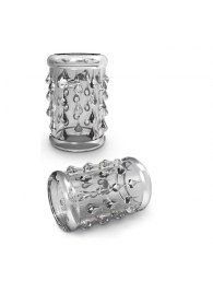 Прозрачная насадка с капельками STAY HARD COCK SLEEVE 05 CLEAR - Blush Novelties - в Новочебоксарске купить с доставкой