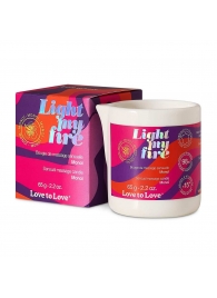 Массажная свеча Light My Fire с ароматом моной - 80 мл. - Love to Love - купить с доставкой в Новочебоксарске